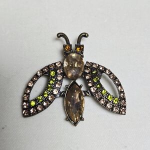Unique Insect Brooch with Gem Accents